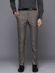 Raymond Men Checked Slim Fit Formal Trousers