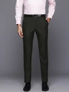 Raymond Men Checked Slim Fit Formal Trousers