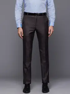 Raymond Men Checked Slim Fit Formal Trousers