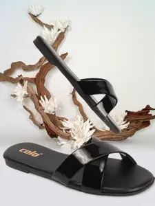 Colo Women Solid Open Toe Flats with Bows