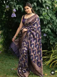 KALINI Ethnic Motif Zari Banarasi Saree