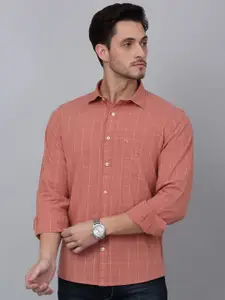 Cantabil Men Checked Windowpane Checks Opaque Casual Shirt