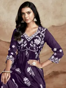 KALINI Women Chikankari Embroidery Kurta