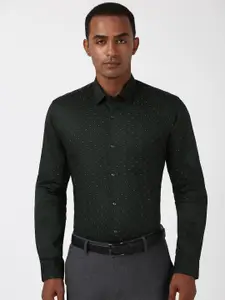 Peter England Men Micro Ditsy Printed Opaque Formal Shirt