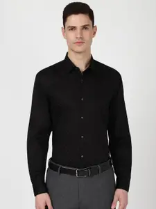 Peter England Men Micro Ditsy Printed Opaque Formal Shirt