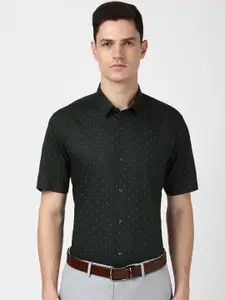 Peter England Men Micro Ditsy Printed Opaque Formal Shirt