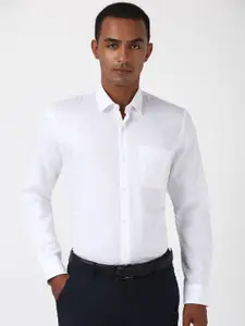 Peter England Men Micro Ditsy Printed Slim Fit Opaque Formal Shirt