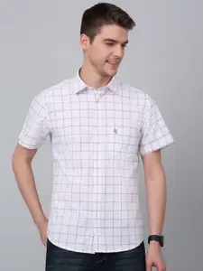 Cantabil Men Windowpane Checks Opaque Checked Casual Shirt