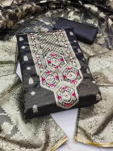 KIMISHA Ethnic Motifs Woven Design Unstitched Dress Material