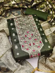 KIMISHA Ethnic Motifs Woven Design Zari Unstitched Dress Material