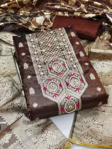 KIMISHA Ethnic Motifs Woven Design Zari Unstitched Dress Material