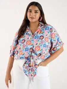 Big Hello - The Plus Life Women Classic Floral Opaque Printed Casual Shirt