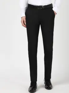 Peter England Men Solid Slim Fit Trousers