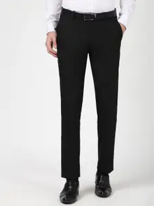 Peter England Men Solid Slim Fit Trousers