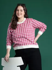 DressBerry Curve Acrylic Self Designed Sweater