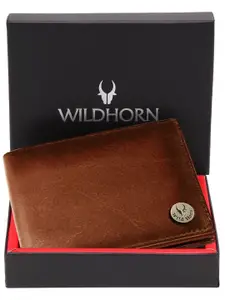 WildHorn Men Leather Two Fold Wallet