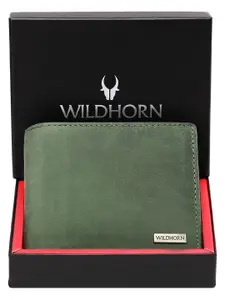 WildHorn Men Leather Two Fold Wallet