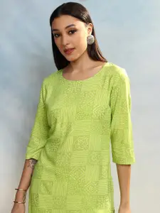 Vishudh Women Bandhani Printed Kurta