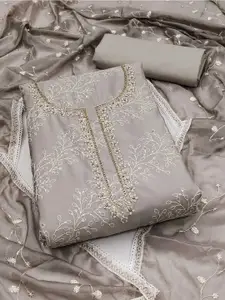 KIMISHA Women Embroidered Unstitched Dress Material