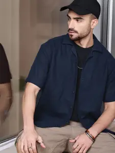 The Roadster Life Co. Relaxed Fit Drop-Shoulder Sleeves Pure Cotton Casual Shirt