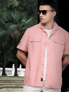 The Roadster Life Co. Drop-Shoulder Relaxed Fit Pure Cotton Casual Shirt