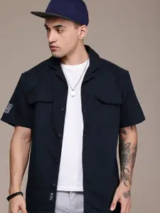 The Roadster Life Co. Drop-Shoulder Sleeves Relaxed Fit Pure Cotton Casual Shirt