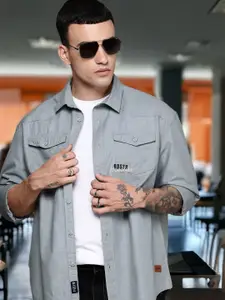 The Roadster Life Co. Drop-Shoulder Relaxed Fit Pure Cotton Casual Shirt