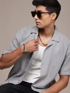 The Roadster Life Co. Pure Cotton Relaxed Fit Knitted Casual Shirt