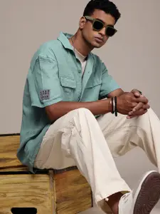 The Roadster Life Co. Relaxed Fit Drop-Shoulder Sleeves Pure Cotton Casual Shirt