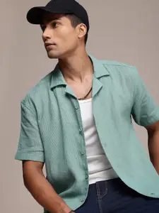 The Roadster Life Co. Pure Cotton Relaxed Fit Knitted Casual Shirt