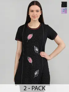 Duchess Women Pack Of 2 Printed Lounge Tshirts