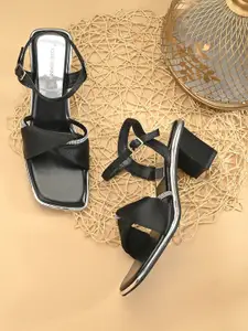 CLOG LONDON Embellished Block Heel Sandals