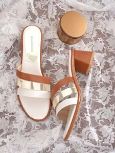 CLOG LONDON Colourblocked Block Heel Sandals