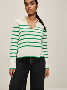 NEXT Pure Cotton Striped Sweatshirt
