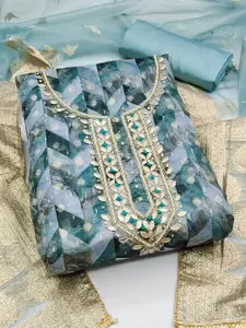 KIMISHA Women Embellished Organza Unstitched Dress Material