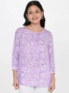 Global Desi Floral Print Top