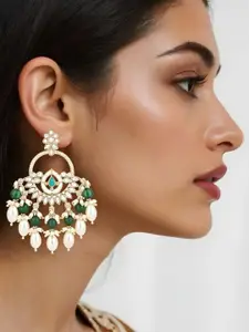I Jewels Contemporary Chandbalis Earrings