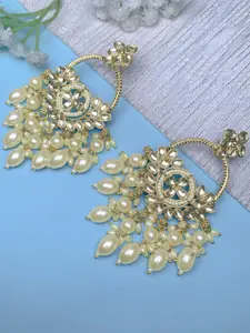 I Jewels Contemporary Chandbalis Earrings