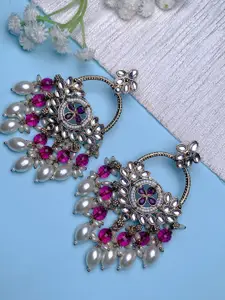 I Jewels Contemporary Chandbalis Earrings