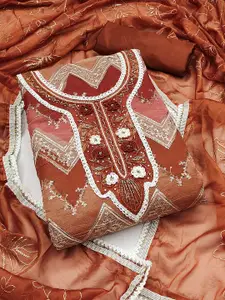 KIMISHA Embellished Organza Unstitched Dress Material