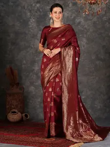 KALINI Woven Design Zari Banarasi Saree