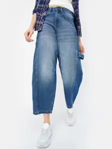 max Women Low Distress Light Fade Jeans