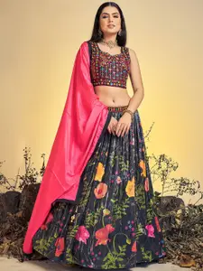 ODETTE Embroidered Sequinned Ready to Wear Lehenga & Blouse With Dupatta