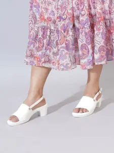 Sherrif Shoes Embellished PU Kitten Peep Toes with Buckles