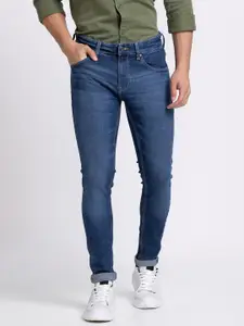 SPYKAR Men Super Skinny Slim Fit Low-Rise Light Fade Stretchable Jeans