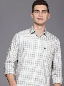 Allen Solly Men Windowpane Checked Sport Fit Pure Cotton Casual Shirt