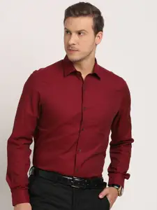 Turtle Men Classic Slim Fit Opaque Formal Shirt