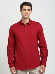 Turtle Relaxed Slim Fit Spread Collar Long Sleeves Pure Cotton Casual Shirt