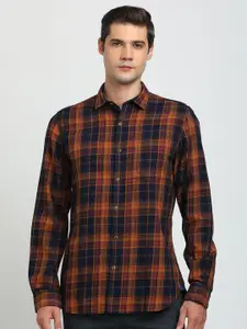 Turtle Relaxed Slim Fit Tartan Checks Pure Cotton Casual Shirt