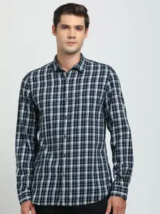 Turtle Relaxed Slim Fit Tartan Checked Pure Cotton Casual Shirt